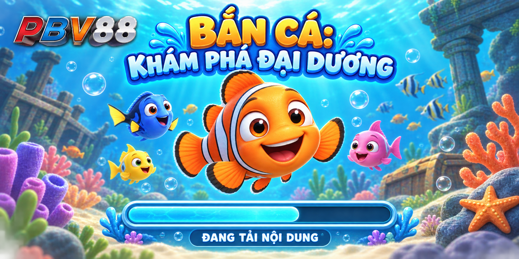 Màn hình tải nội dung chủ đề bắn cá PBV88
